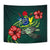 Cook Islands Polynesian Tapestry - Green Turtle Hibiscus - Polynesian Pride