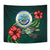 Federated States Of Micronesia Tapestry - Green Turtle Hibiscus - Polynesian Pride