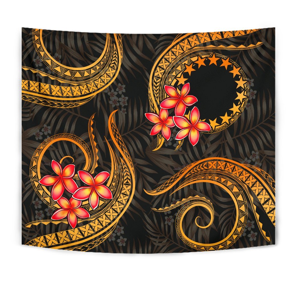 Cook Islands Polynesian Tapestry - Gold Plumeria - Polynesian Pride