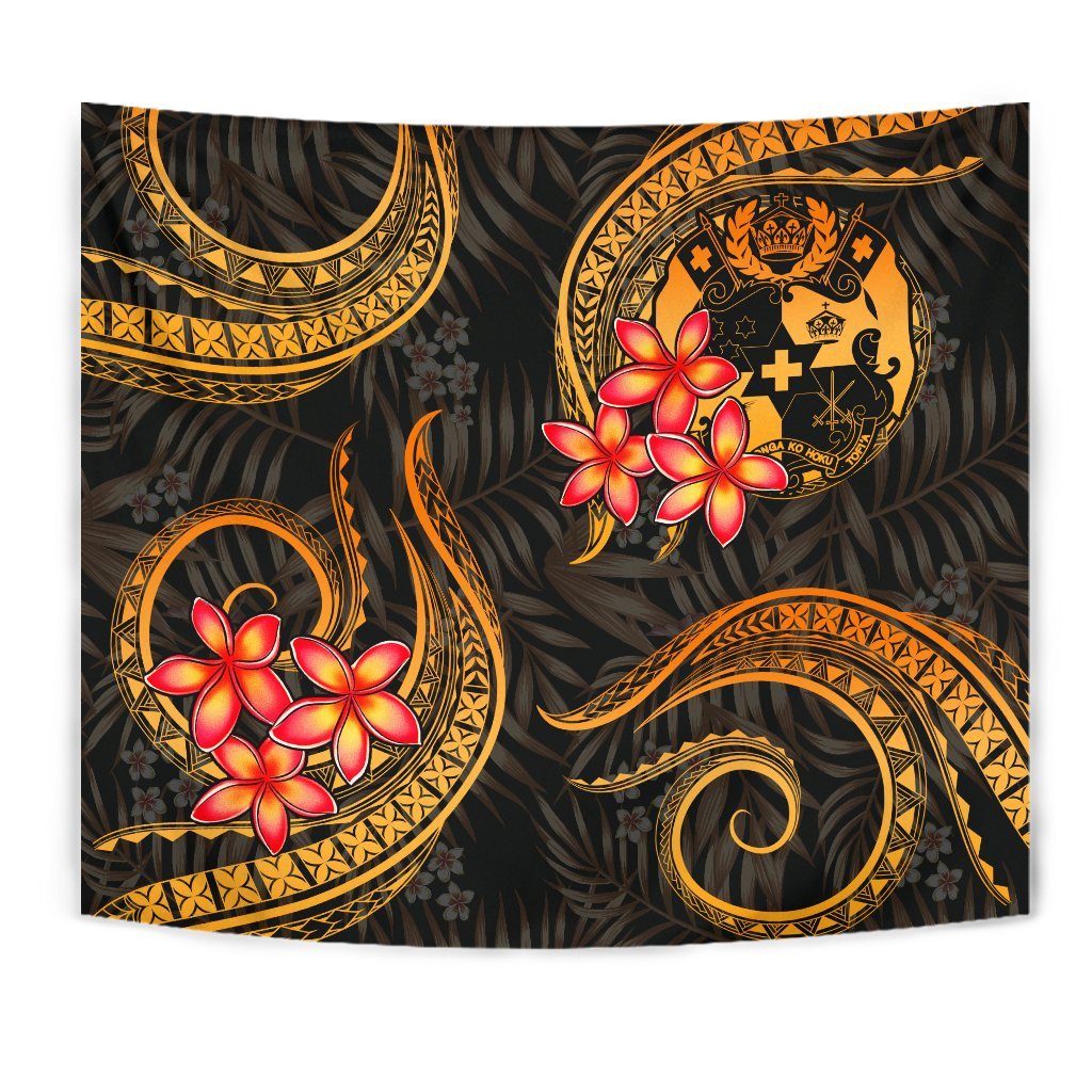 Tonga Tapestry - Gold Plumeria - Polynesian Pride