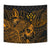 Kosrae Tapestry - Turtle Hibiscus Pattern Gold - Polynesian Pride