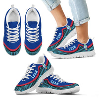 Guam Wave Sneakers - Polynesian Pattern Blue Color Kid's Sneakers - White - Guam White - Polynesian Pride