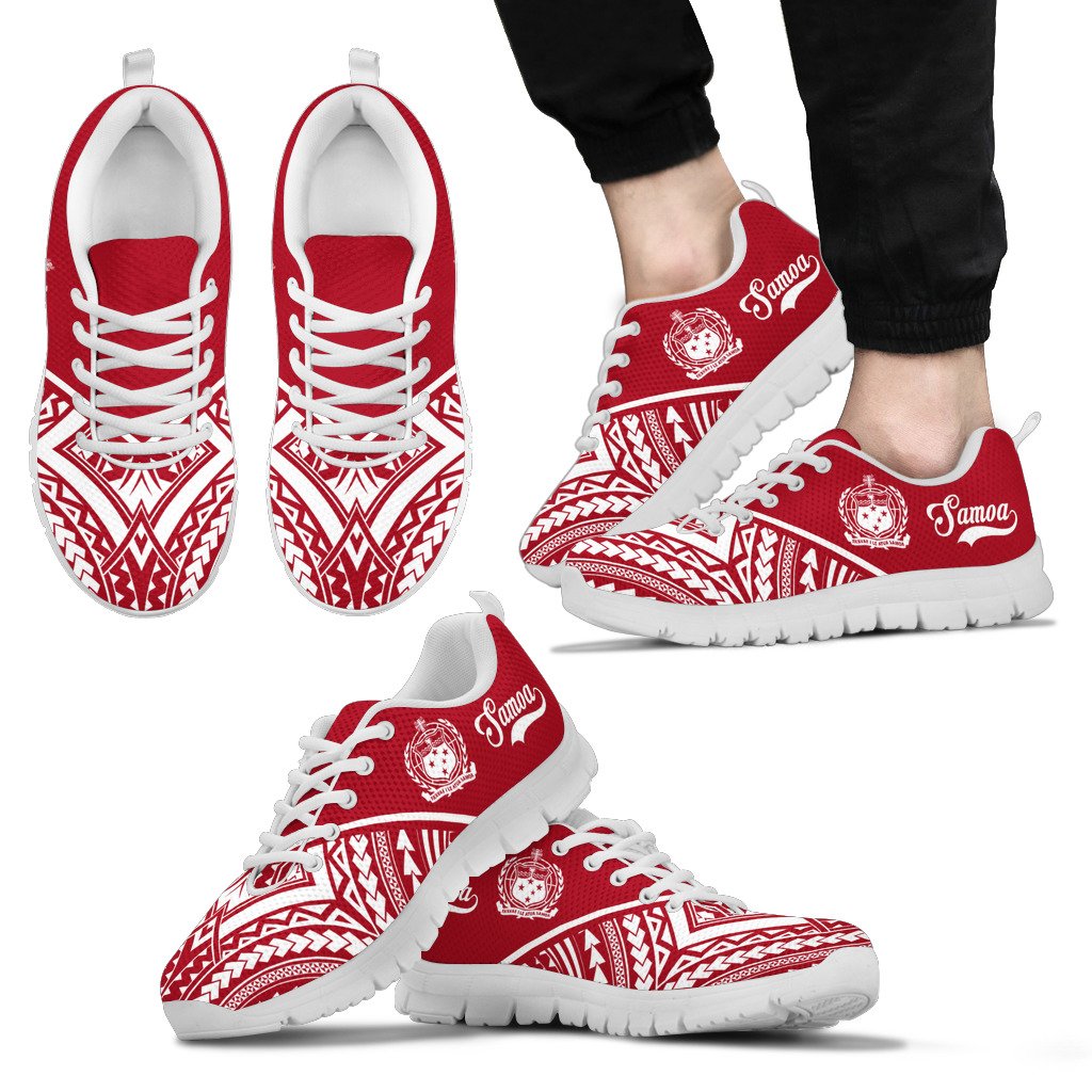 Samoa Sneakers - Samoa Coat Of Arms Polynesian Tattoo 2nd Ver - Polynesian Pride