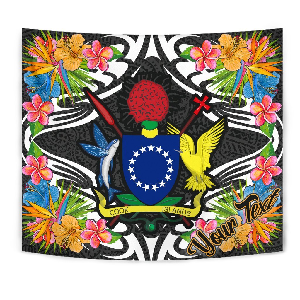 Cook Islands Tapestrys - Custom Personalised Tropical Flowers Style - Polynesian Pride