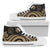 Palau High Top Canvas Shoes - Gold Tentacle Turtle Unisex White - Polynesian Pride