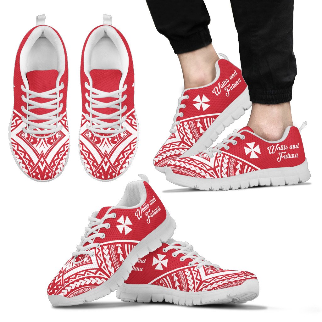 Wallis And Futuna Sneakers - Wallis And Futuna Coat Of Arms Polynesian Tattoo - Polynesian Pride