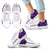 hawaiiPurple Hibiscus Triangle Sneakers Kid's Sneakers White - Polynesian Pride