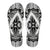 Polynesian Tribal Flip Flops White And Black Men's Flip Flops White - Polynesian Pride