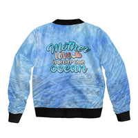 Mother's Day Elephant Watercolor Style Mix Polynesian Pattern Sleeve Zip Bomber Jacket TS07 - Polynesian Pride