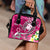 Fiji Custom Personalised Shoulder Handbag - Turtle Plumeria (Pink) - Polynesian Pride