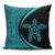 Hawaiian Turtle Polynesian Pillow Cover - Circle Style Blue 18x18 Zippered Pillow Case Set Of 1(Twin Sides) 50% Cotton / 50% Polyester - Polynesian Pride