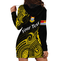 (Custom Personalised) Ribaberiki Kiribati Coat Of Arms Mix Yellow Polynesian Hoodie Dress LT14 - Polynesian Pride