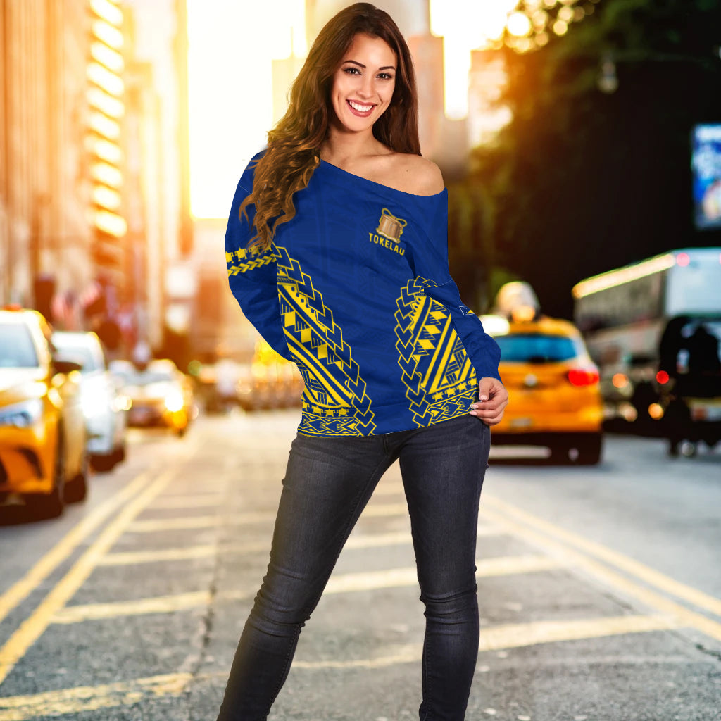 Tokelau Polynesian Off Shoulder Sweater LT13 - Polynesian Pride