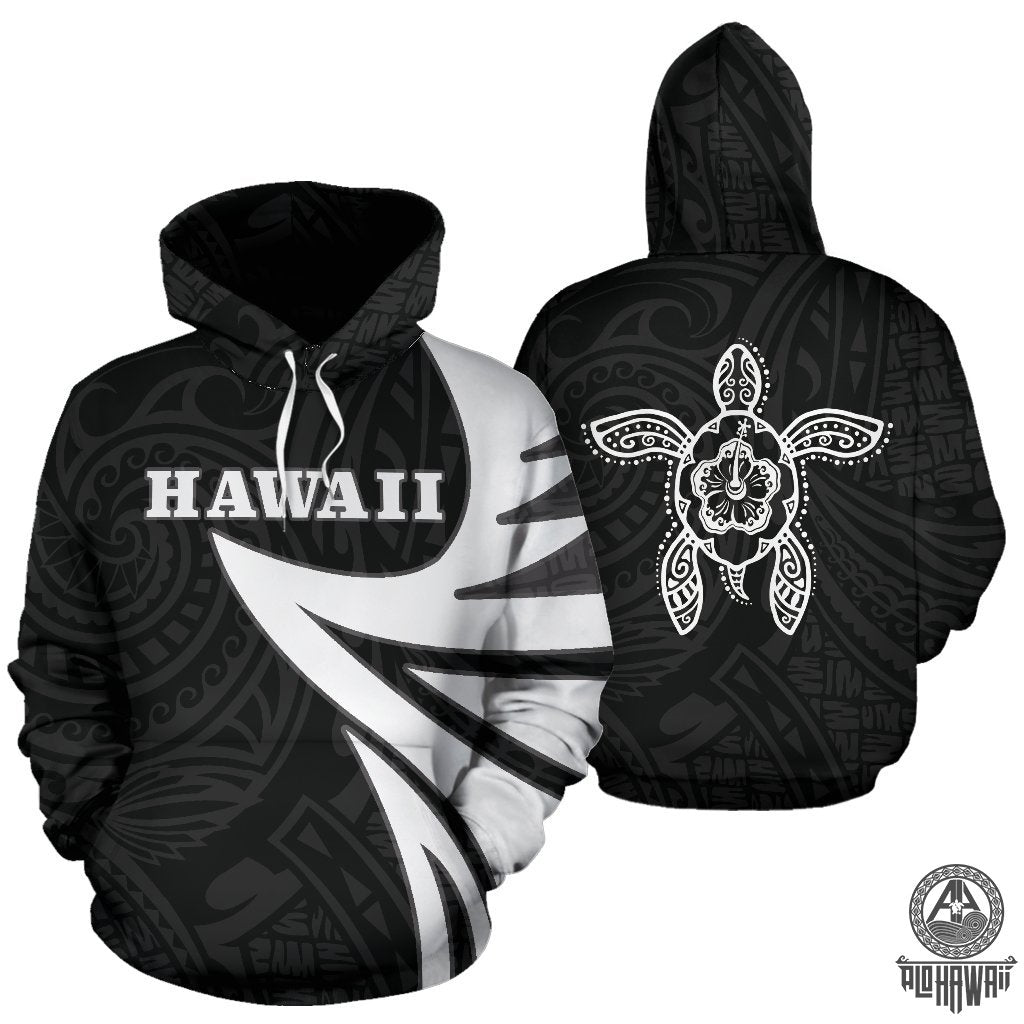 Hawaii Turtle Hoodie Warrior Style - Polynesian Pride