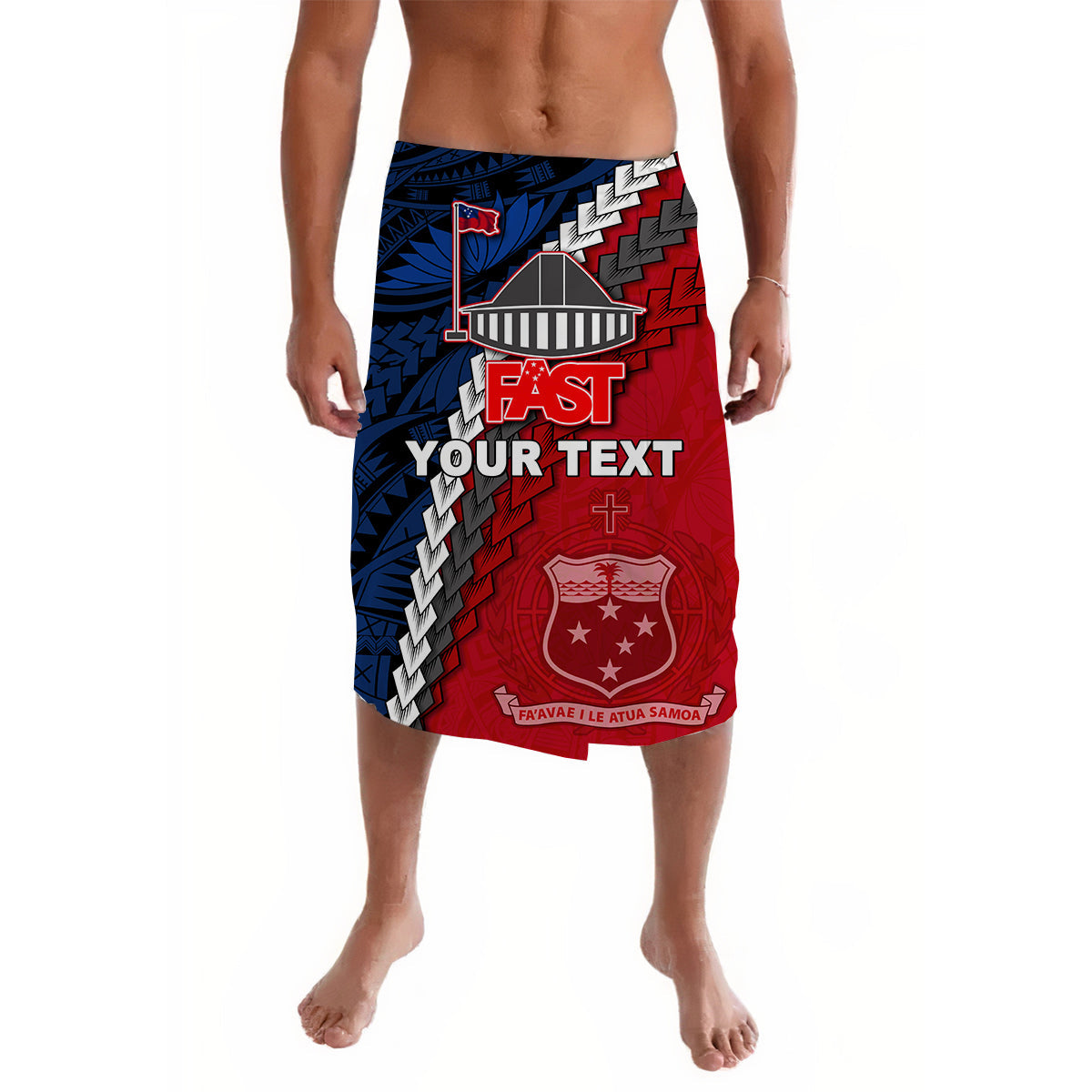 Custom F.A.S.T Samoa Lavalava Polynesian LT13 Red - Polynesian Pride