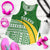 Tailevu Rugby Women Racerback Tank Fiji Rugby Tapa Pattern Green LT13 - Polynesian Pride