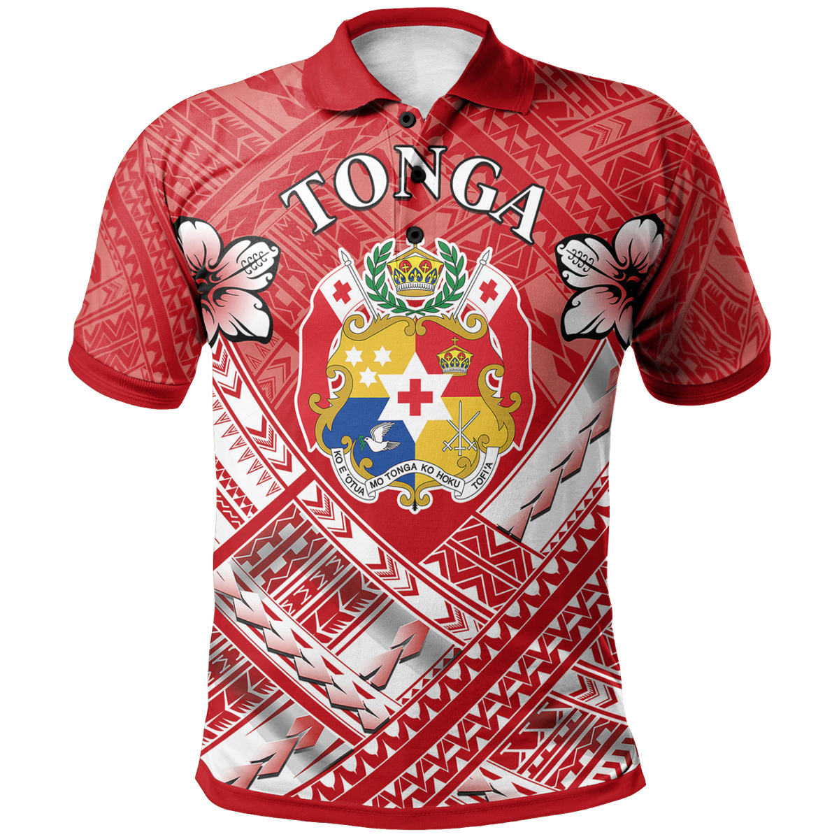 Tonga Polynesian Polo Shirt Tonga Flag Camisole Hibiscus Style Unisex Blue - Polynesian Pride