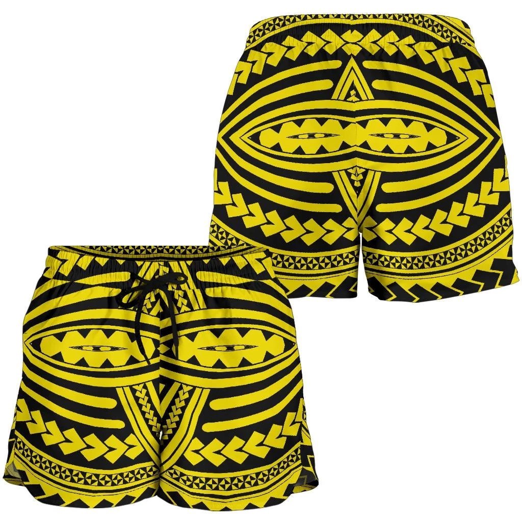 Polynesian Seamless Yellow Women's Short Women Yellow - Polynesian Pride