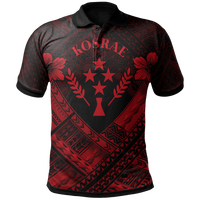 Kosrae Polynesian Custom Polo Shirt Kosrae Red Camisole Hibiscus Style Unisex Red - Polynesian Pride