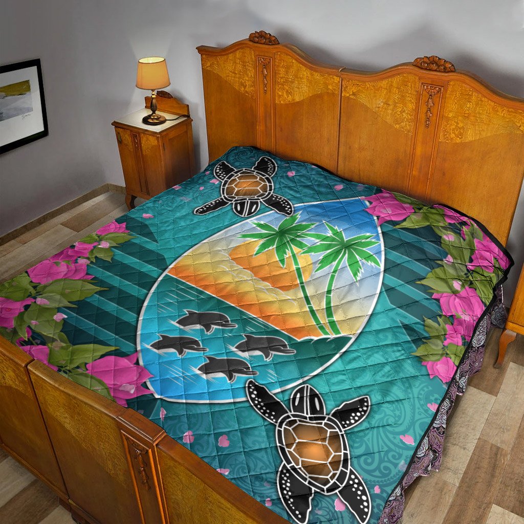 Guam Polynesian Premium Quilt - Couple of Turtles - Polynesian Pride