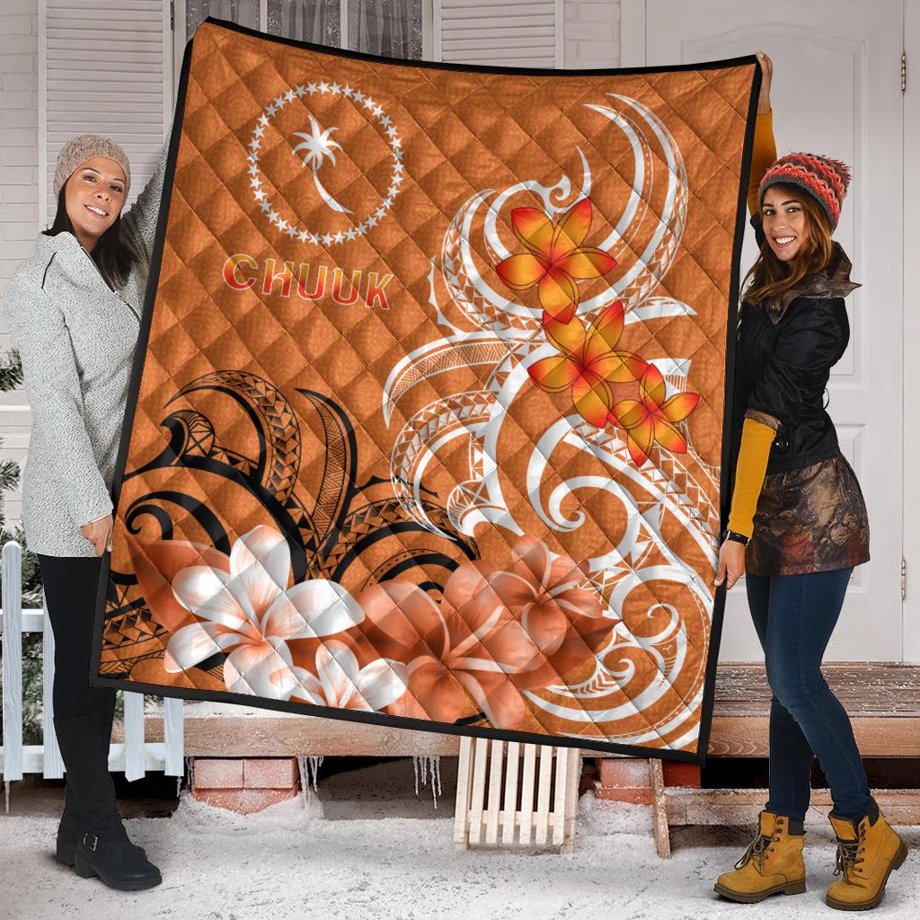 Chuuk Premium Quilt - Chuuk Spirit Orange - Polynesian Pride