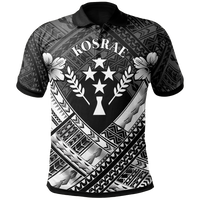 Kosrae Polynesian Custom Polo Shirt Kosrae White Camisole Hibiscus Style Unisex White - Polynesian Pride