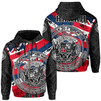 Hawaii State Hoodie (Zipper) My Blood Unisex Black - Polynesian Pride