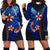 Tahiti Hoodie Dress - Vintage Tribal Mountain Blue - Polynesian Pride