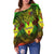 Philippines Women Off Shoulder Sweater - Custom Hope Begins In Your Home Reggae Style - Polynesian Pride