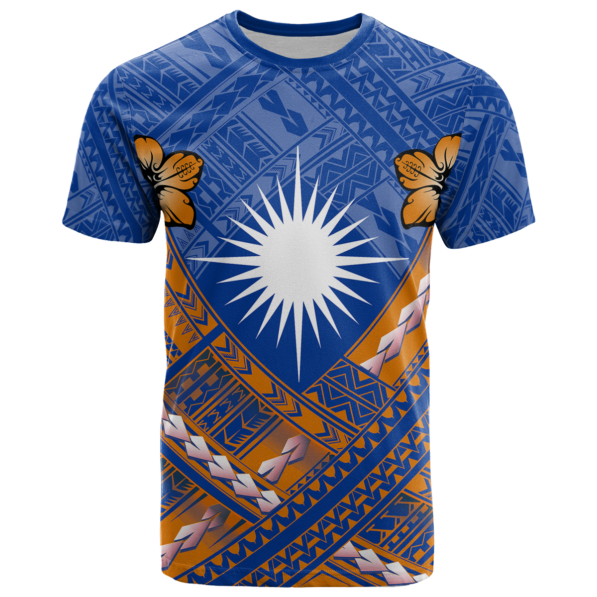 Marshall Islands Polynesian T Shirts Marshall Islands Flag Camisole Hibiscus Style Unisex Art - Polynesian Pride