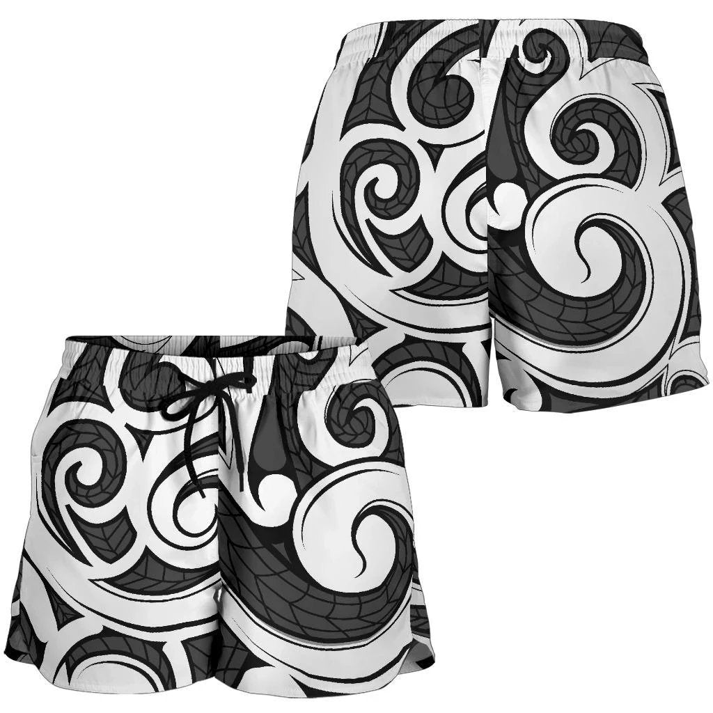 Polynesian Maori Ethnic Ornament Gray Women's Short Women Gray - Polynesian Pride