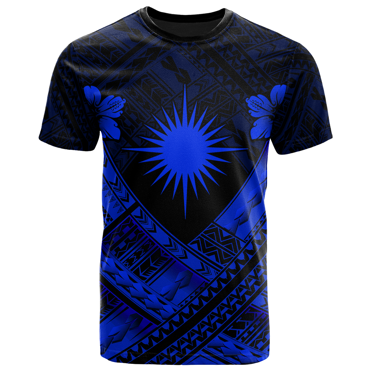 Marshall Islands Polynesian T Shirts Marshall Islands BlueFlag Camisole Hibiscus Style Unisex Blue - Polynesian Pride