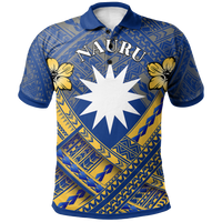 Nauru Polynesian Polo Shirt Nauru Flag Camisole Hibiscus Style Unisex Reggae - Polynesian Pride