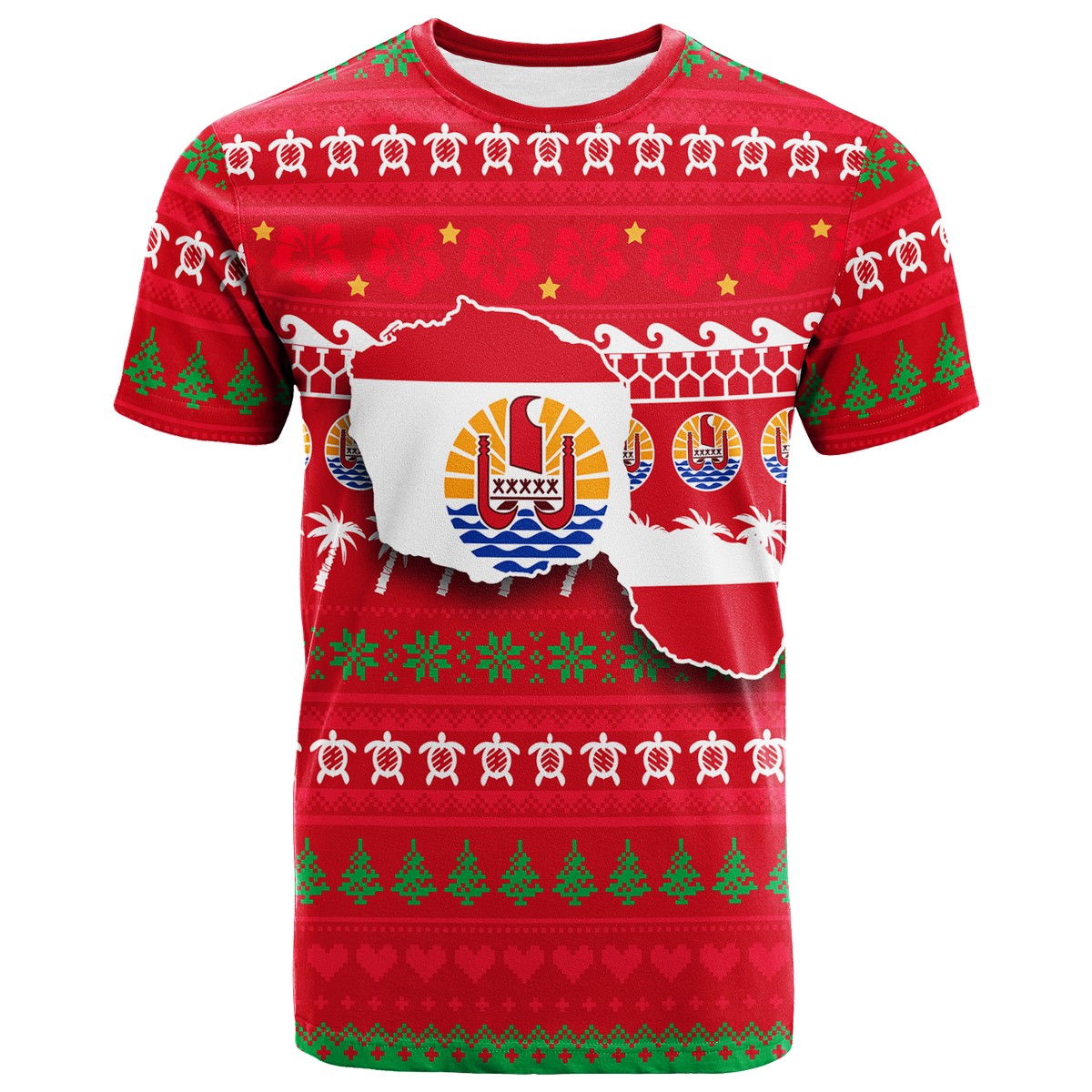Tahiti Christmas T Shirt Ugly Christmas LT12 Unisex Red - Polynesian Pride
