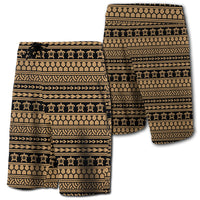 Hawaii Polynesian Tattoo Tribal Board Shorts Gold Men Gold - Polynesian Pride