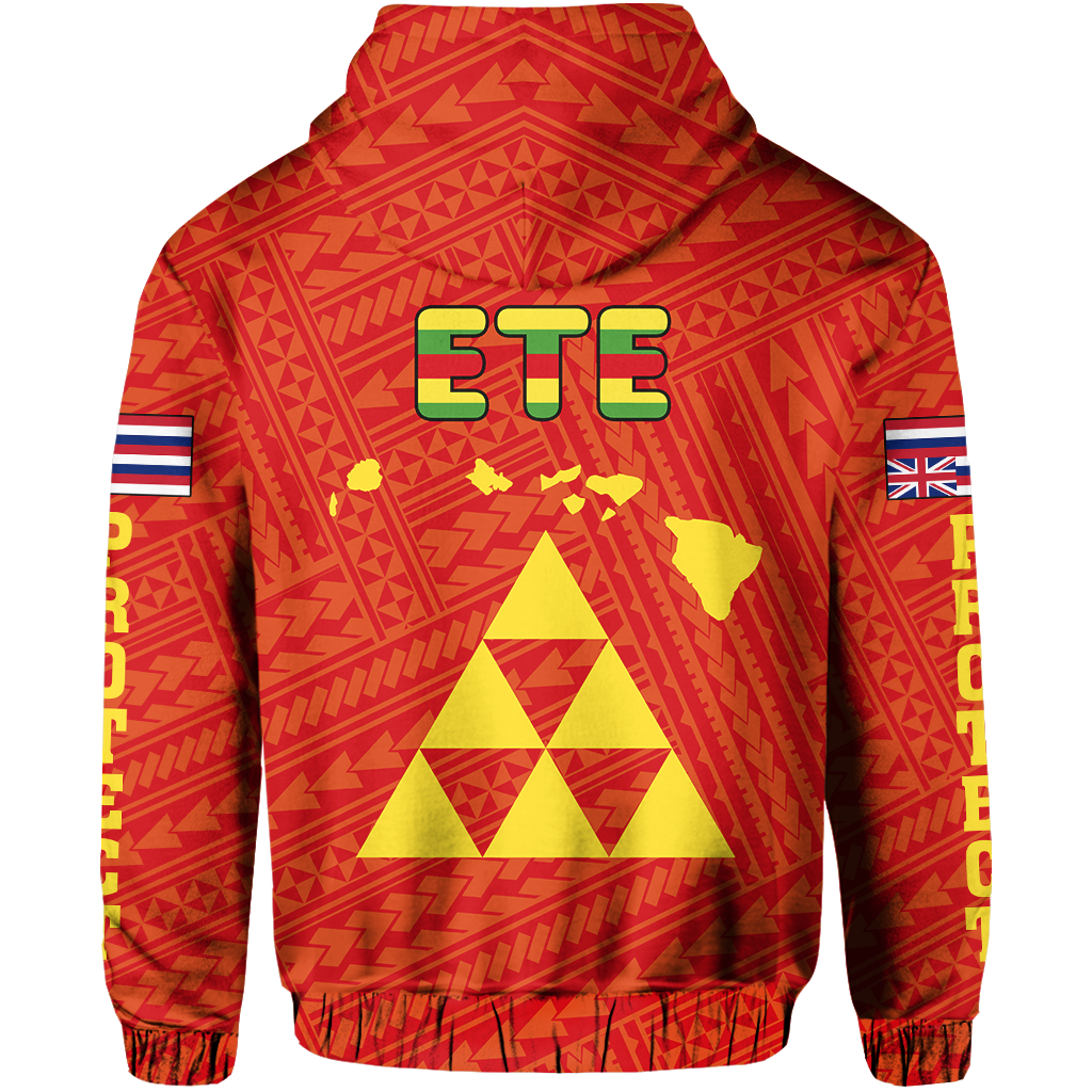 Polynesian Kakau Ete Protect Mauna Kea Strong Kanaka Maoli Flag Hawaii Hoodie - Polynesian Pride