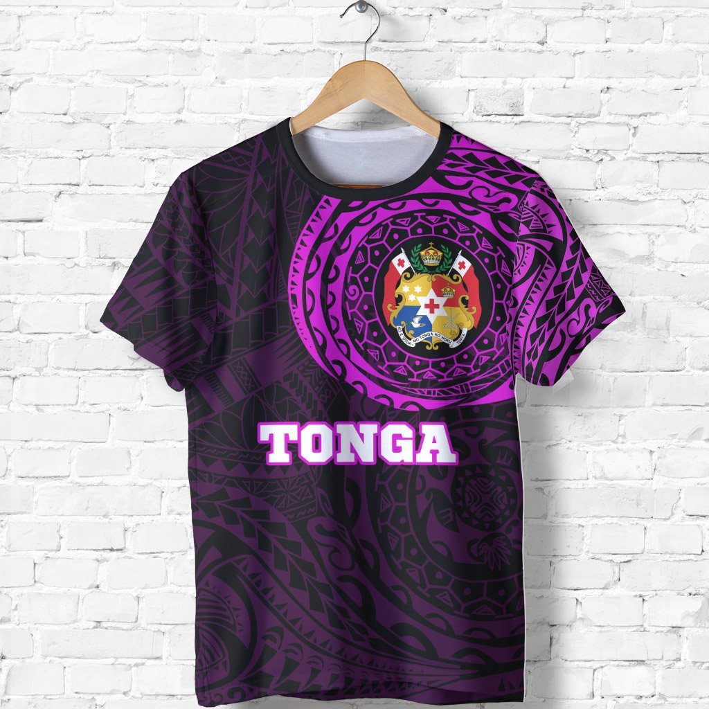 Tonga T Shirt Tonga Coat of Arms Polynesian Tattoo Style Special Pink Unisex Pink - Polynesian Pride