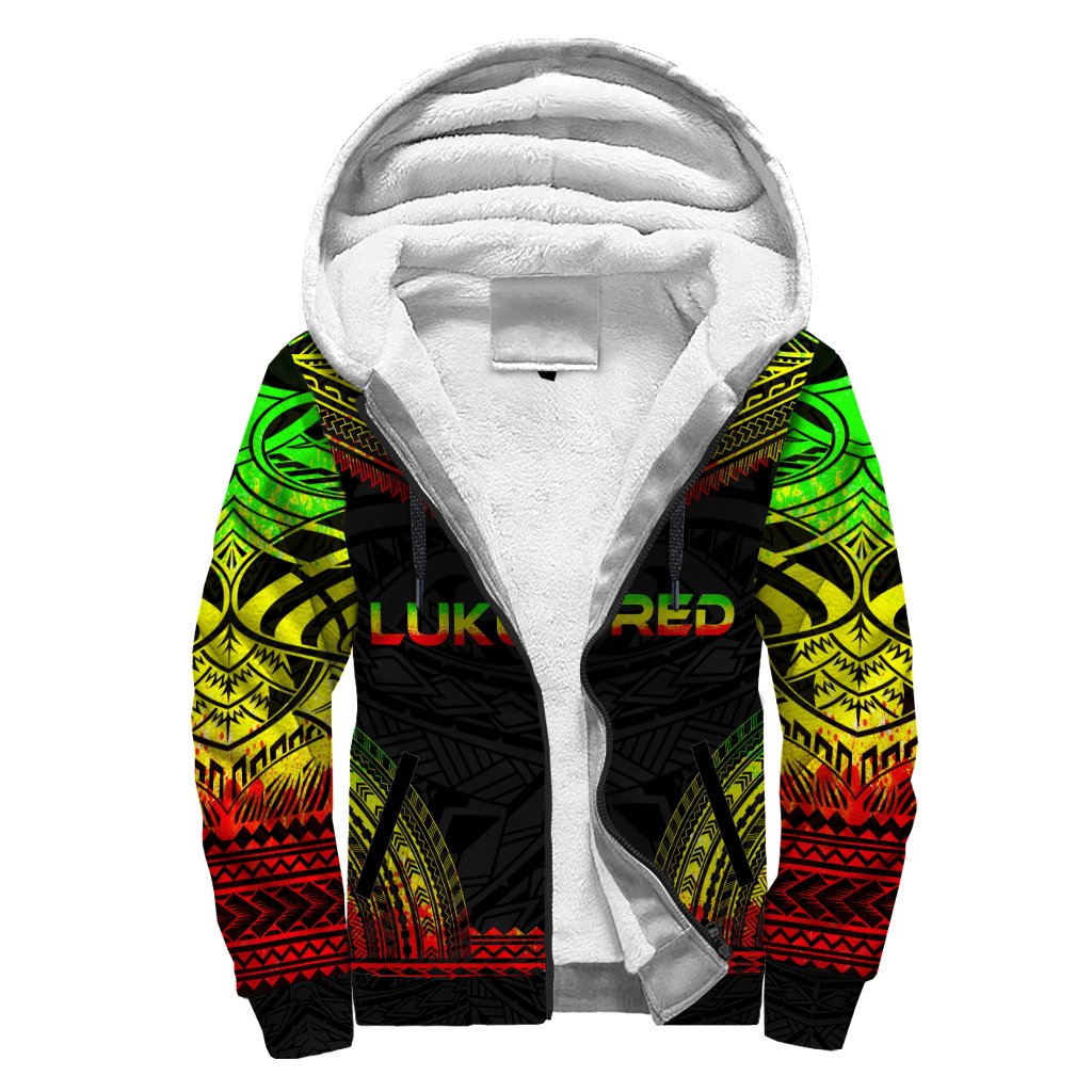 Chuuk Sherpa Hoodie - Luku Fred Polynesian Chief Reggae Version Reggae - Polynesian Pride