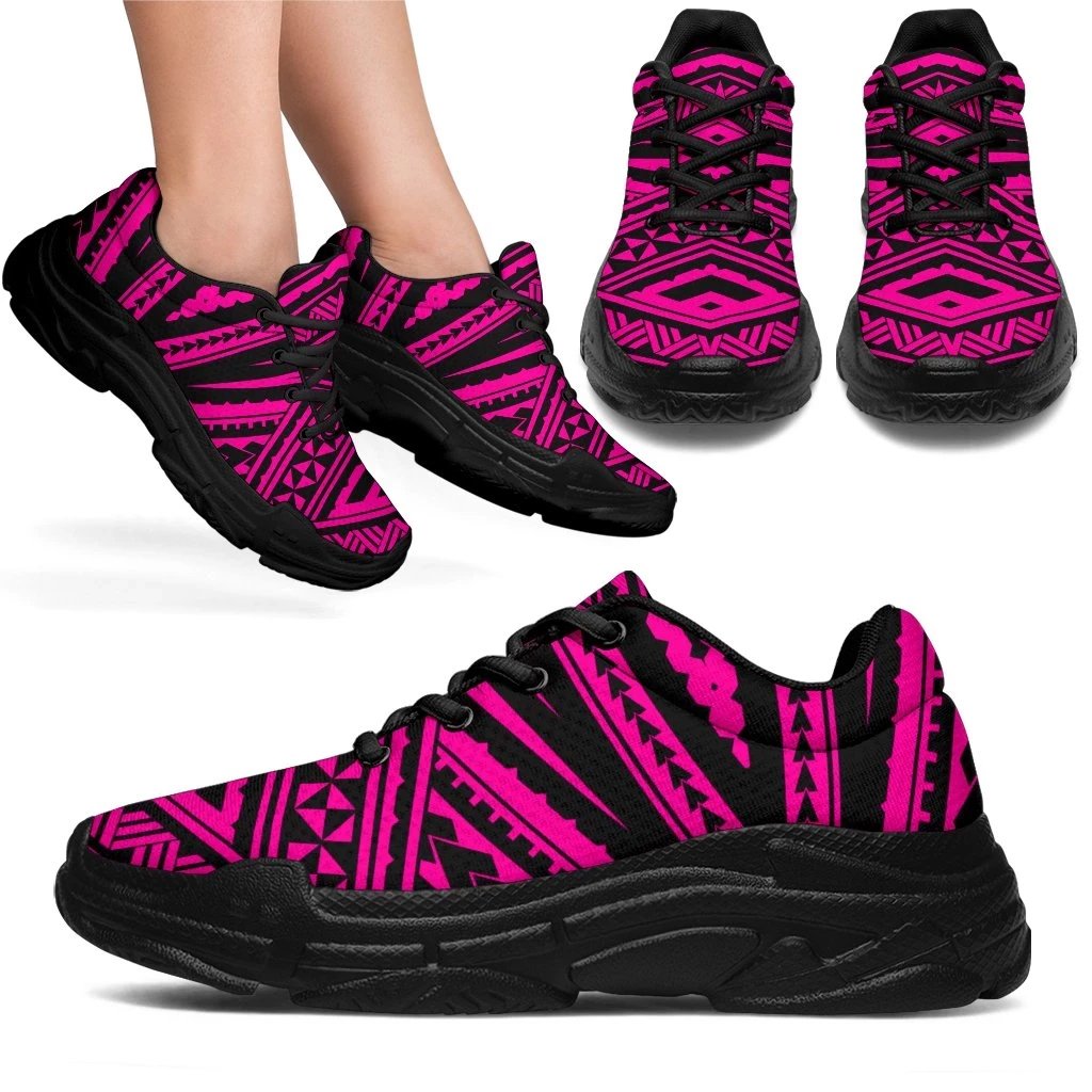 Polynesian Tatau Pink Chunky Sneakers - Polynesian Pride