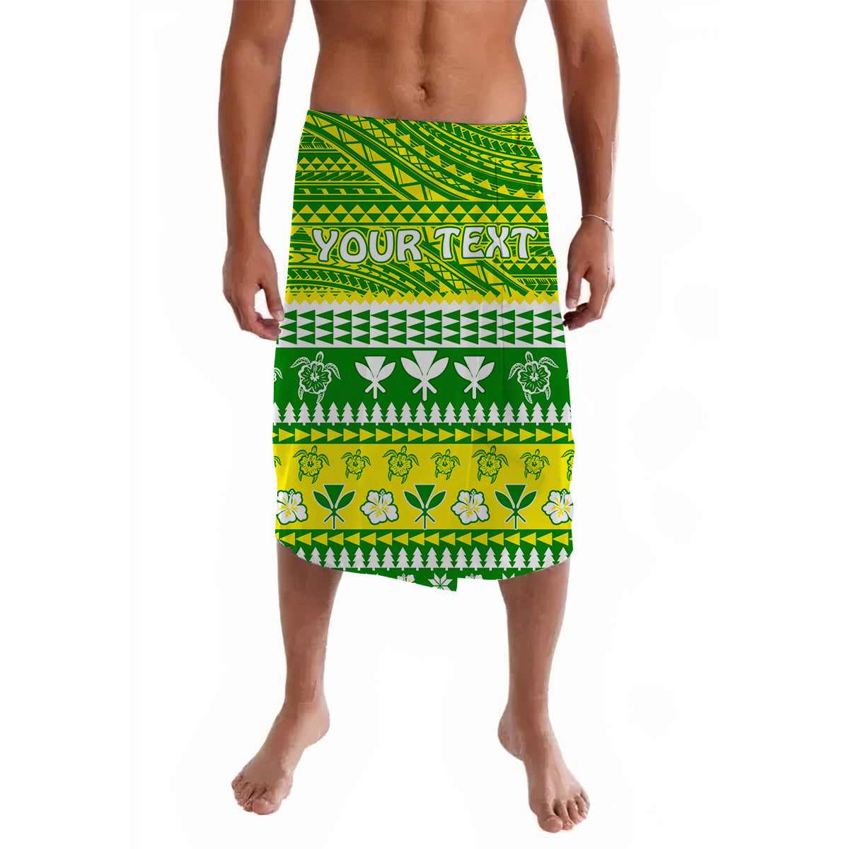 Custom Hawaii Christmas Lavalava Polynesian Mele Kalikimaka LT13 Green - Polynesian Pride