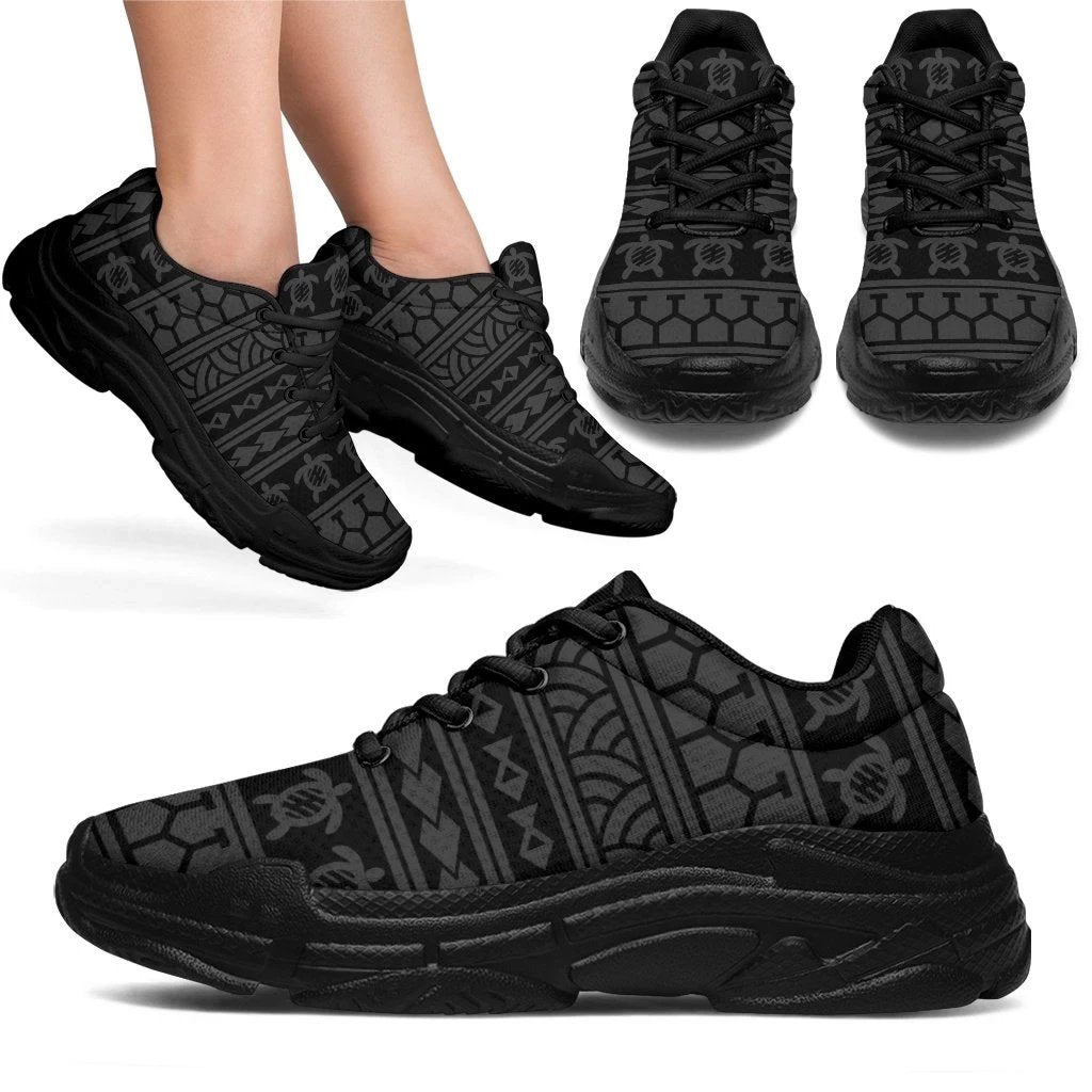 Polynesian tattoo tribal Gray Chunky Sneakers - Polynesian Pride