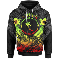 Chuuk Polynesian Hoodie Chuuk Reggae Seal Camisole Hibiscus Style Unisex Reggae - Polynesian Pride