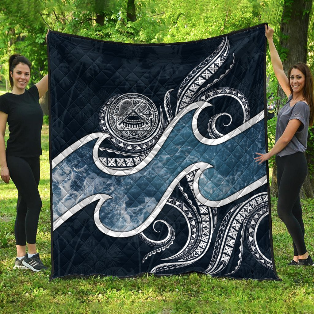 American Samoa Polynesian Premium Quilt - Ocean Style - Polynesian Pride
