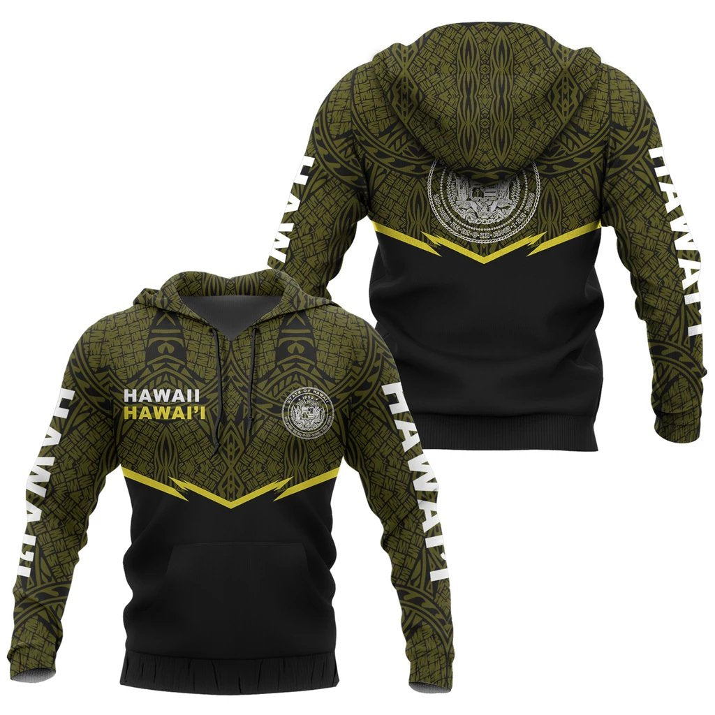 Hawaii Polynesian Hoodie Yellow Energy Style Unisex Yellow - Polynesian Pride