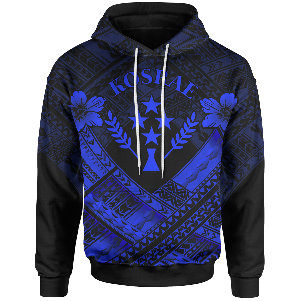 Kosrae Polynesian Custom Hoodie Kosrae Blue Camisole Hibiscus Style Unisex Blue - Polynesian Pride