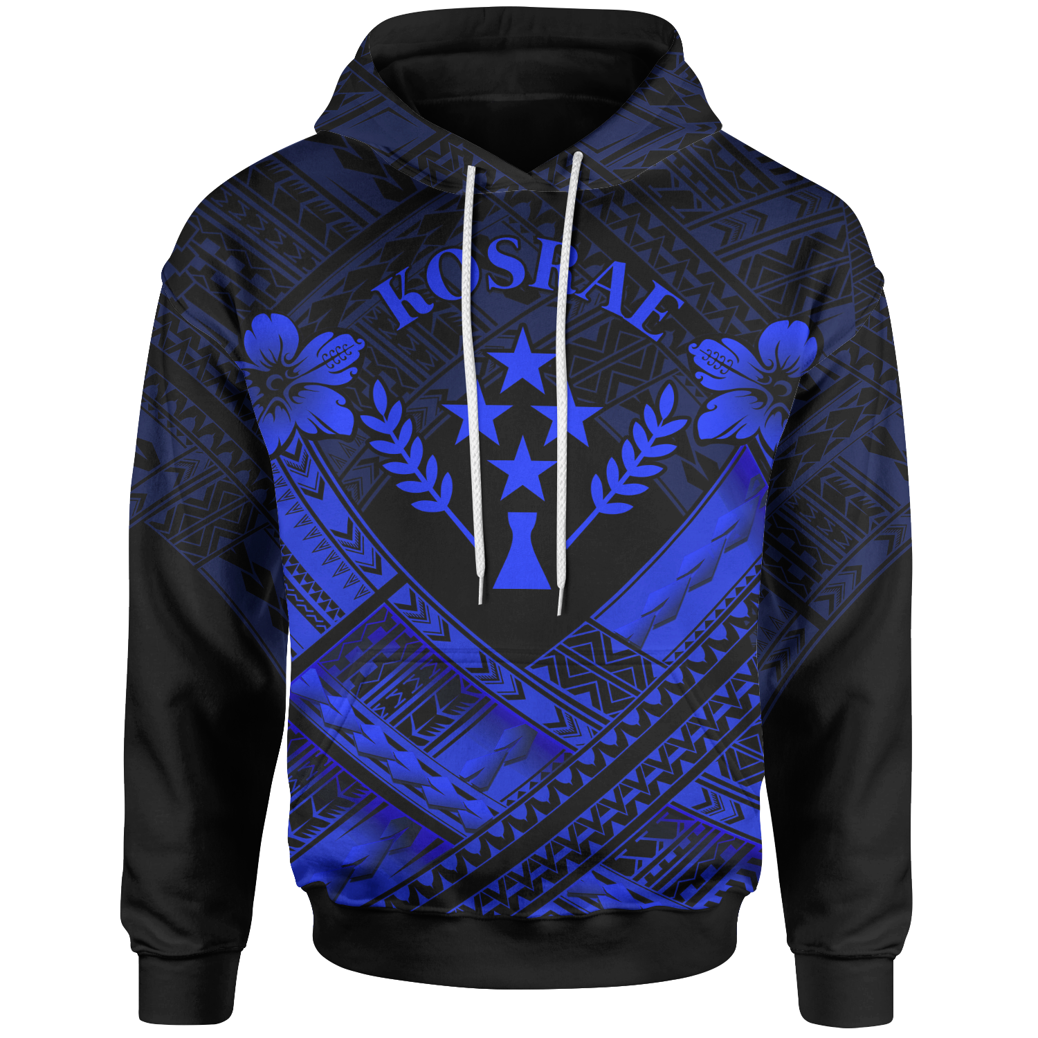 Kosrae Polynesian Custom Hoodie Kosrae Blue Camisole Hibiscus Style Unisex Blue - Polynesian Pride