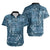 Polynesian Shirt - Blue Tapa Tribal Fabric Pattern - Polynesian Pride