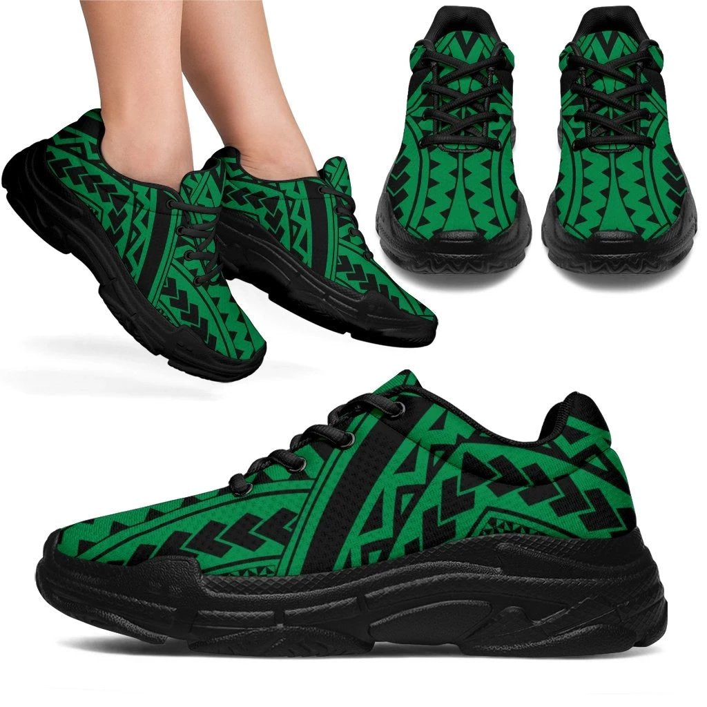 Polynesian Tradition Green Chunky Sneakers - Polynesian Pride