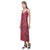 Tonga Pattern V - Neck Open Fork Long Dress - Red Style - Polynesian Pride