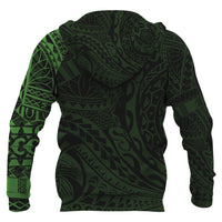 Hoodie Polynesian Green Tattoo Style - Polynesian Pride
